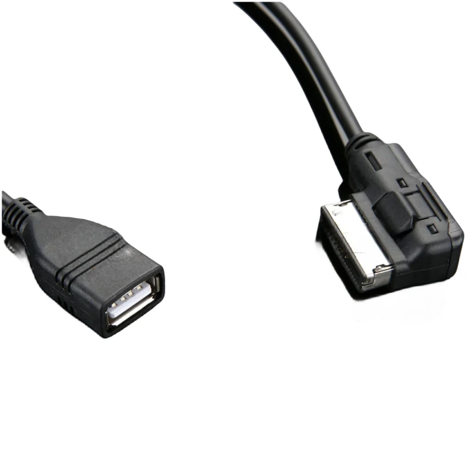 AMI MDI naar AUX 3,5 mm naar USB-muziekinterfacekabel Adapter | Compatibel met Audi A6L Q5 Q7 A8 S5 A5 A4L A3 VW Volkswagen GTI CC Skoda Fabia Octavia autoradio | 0,4m