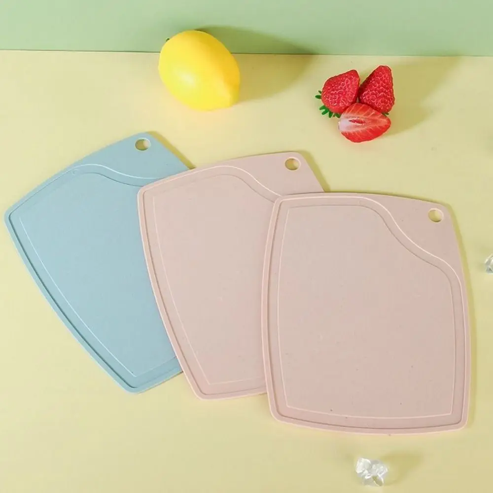 with Convenient Hanger Cutting Board Barley Plastic Anti-mold Fruit Chopping Board Thickened Anti-overflow Design