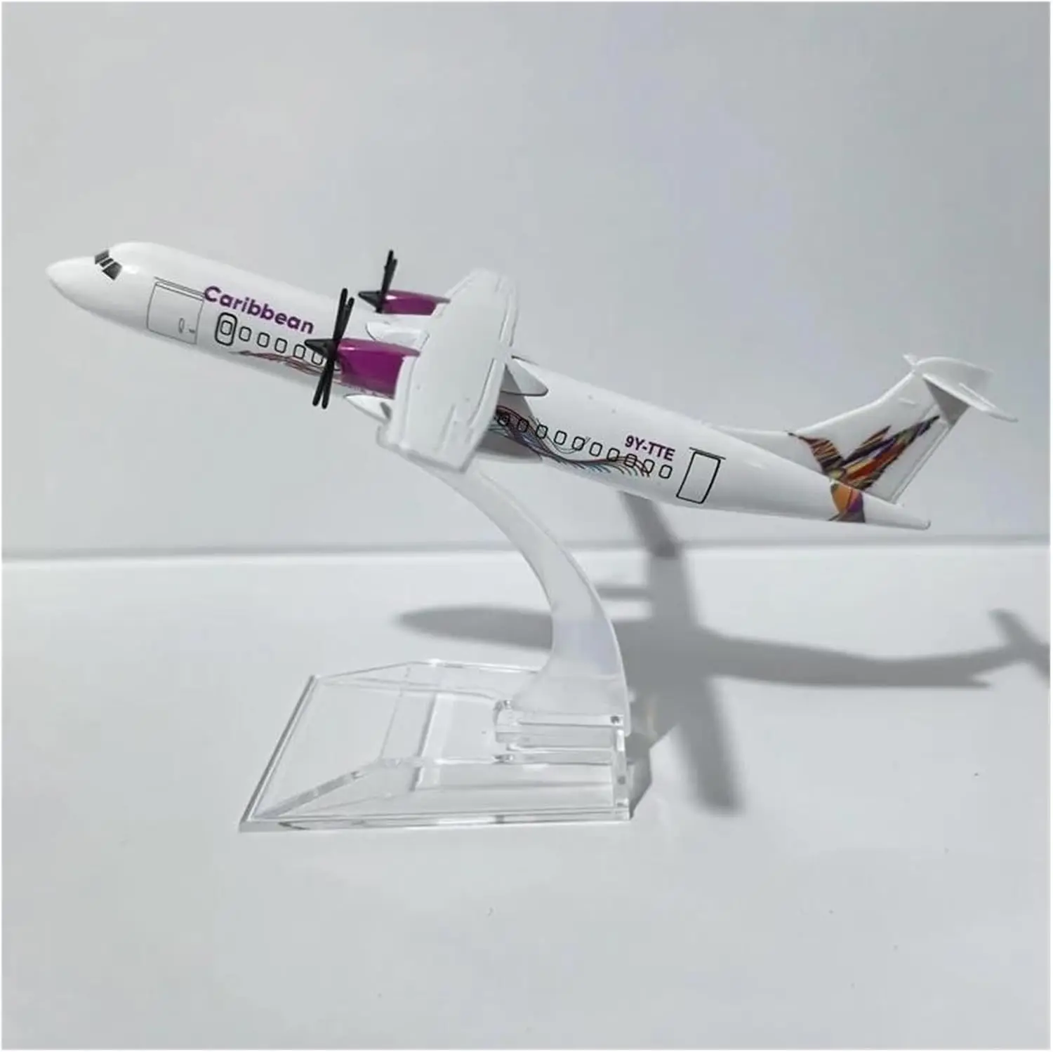 16cm 1/400 for Caribbean ATR Airplane Model Diecast Metal Aircraft Reception Area Ornament Suitable for Gift Giving