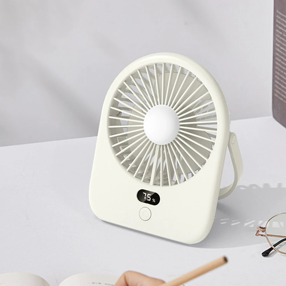 Hanging Dual-purpose Fan Light Usb Portable Digital Display Small Ceiling Fan Ultra Quiet Foldable Desktop Fan Mini Fan Office