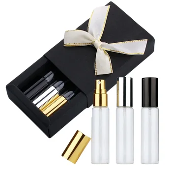 20sets 10ml Clear Glass Spray Bottle Empty Perfume Atomizer Bottle with Packaging Box Wholesale Mini Sample Bottles Christmas Gift