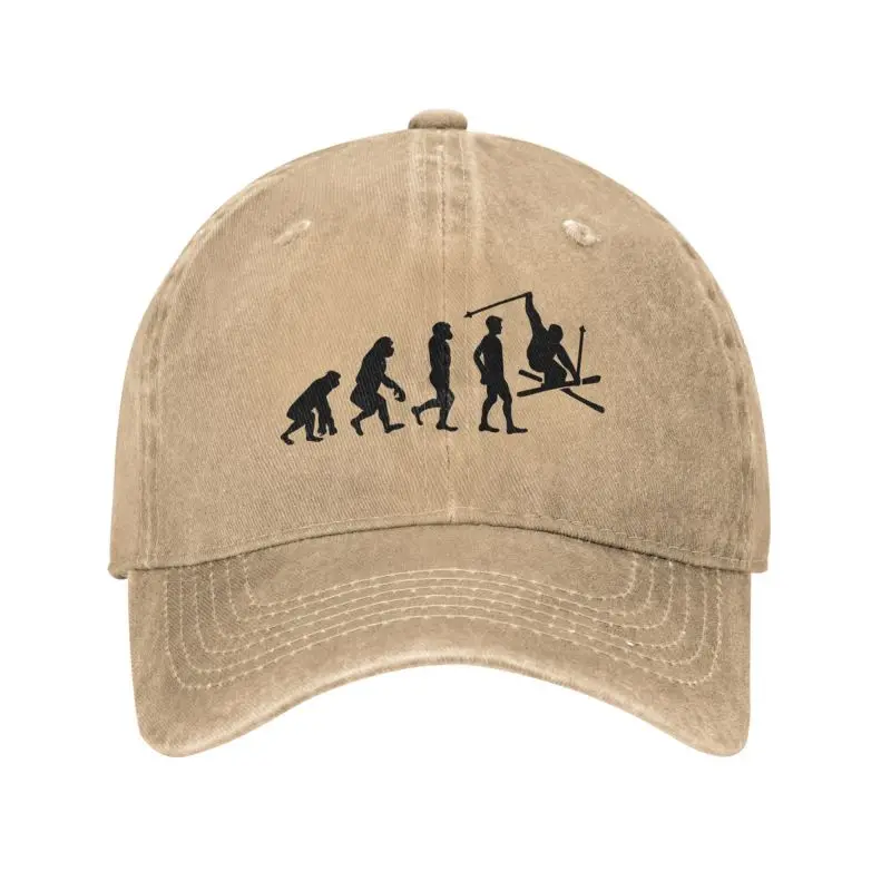 Custom Classic Unisex Cotton Skiing The Evolution Baseball Cap Adult Adjustable Dad Hat Men Women Sports