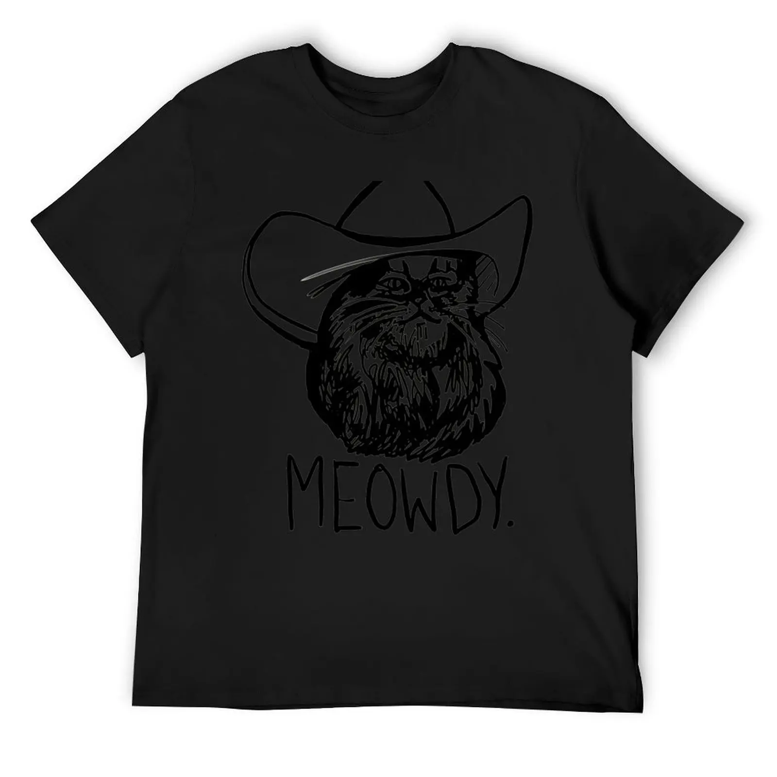 Meowdy Texas Cat Meme Sticker T-Shirt sports fans shirts graphic tees plus size tops oversizeds designer t shirt men