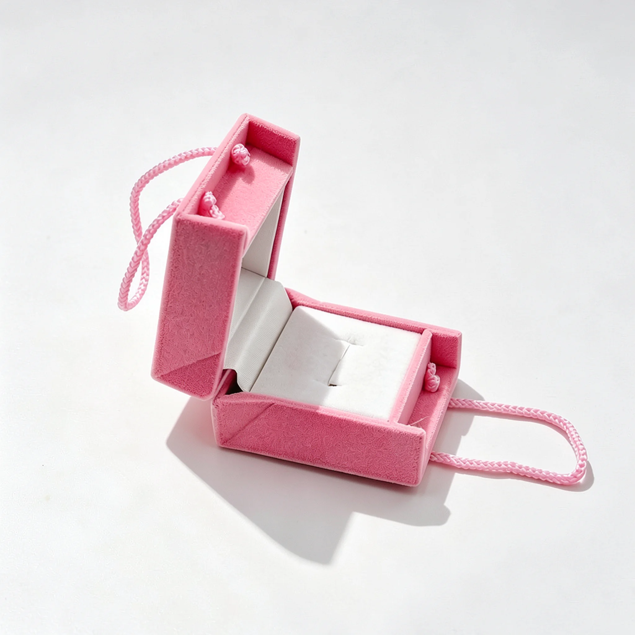 Jewelry Display Box Delicate Flocked Ring Box Proposal Ring Box Transparent For Engagement Proposal Anniversary Engagement