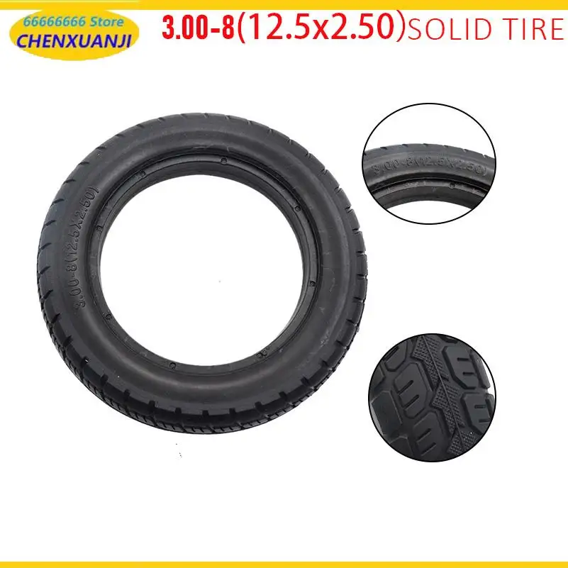 3.00-8 Solid tyres 12.5x2.50 Non-pneumatic tyres for gas electric scooters Warehouse vehicles Mini motorcycle accessories