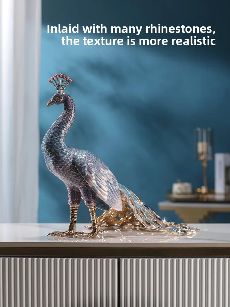 L7-10  enamel peacock ornament home living room entrance decoration housewarming gift