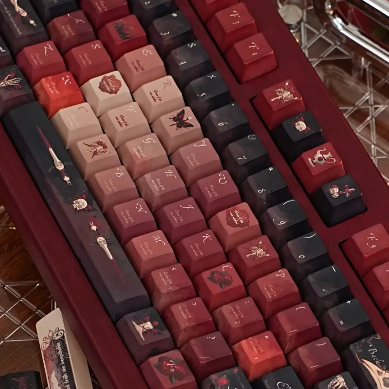 

The Mysterious Lady Theme Keycaps Set Customized PBT Sublimation Cherry Profile Keyboard Cap for Mechanical Keyboard Accessories
