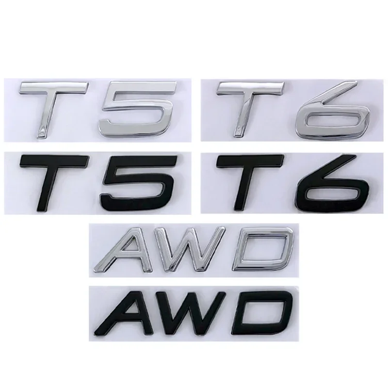 

3D Metal Letters For Car Stickers Volvo 850 XC60 XC90 S60 C30 S40 S80 V40 V60 T5 T6 AWD Emblem Volvo Trunk Letters Accessories