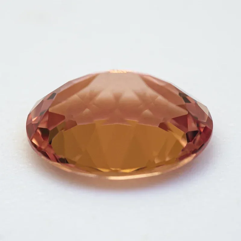 Top Lab Grown Sapphire Oval Shape Sunset Orange Color Charms Gemstones for Diy Jewelry Making Material Selectable AGL Certifica