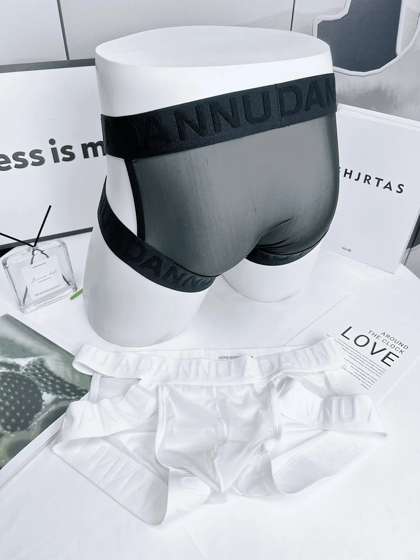 Transparent Men's Hollow Underwear Breathable Quick dry Man Briefs U convex Underpants Sexy Low Waist Male Panties Fashion