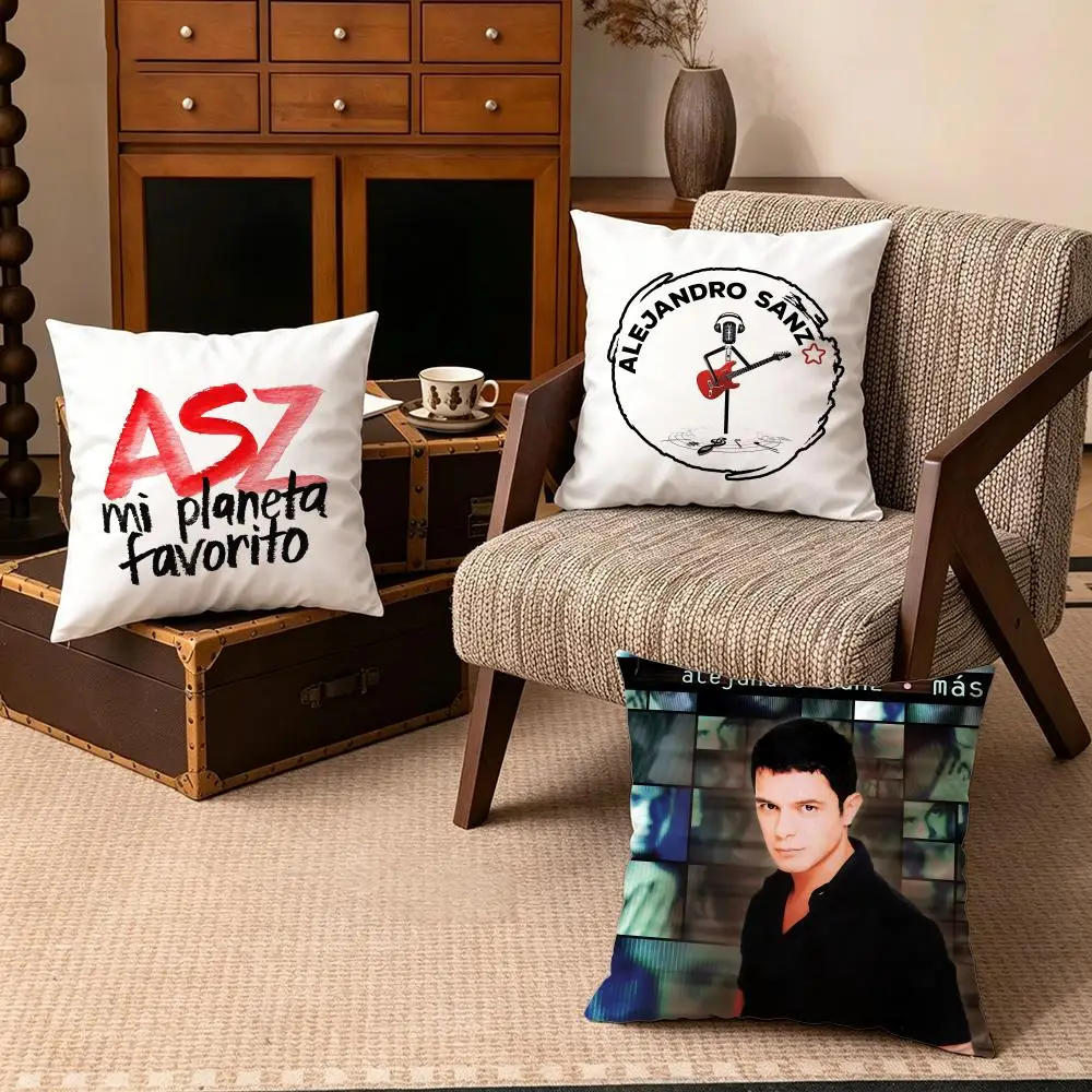 Celebrity-Alejandro SanzS Cushion Cover Soft Velvet Cushion Cover Set 4Pcs 50x50 45x45 Zipper Pillowcase for Home Decor