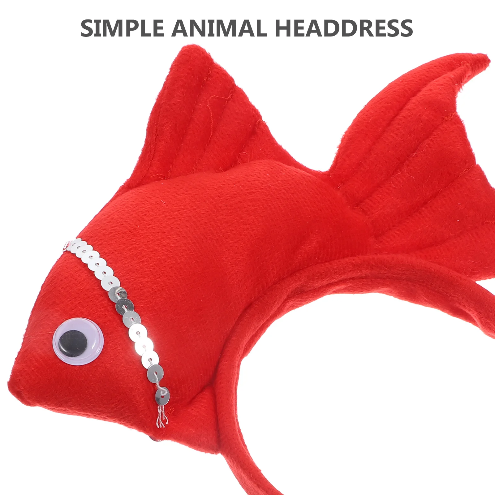 

3D Goldfish Headdress Stereoscopic Animal Headwear Unisex Halloween Cosplay Costume Red Party Festival Birthday Performance