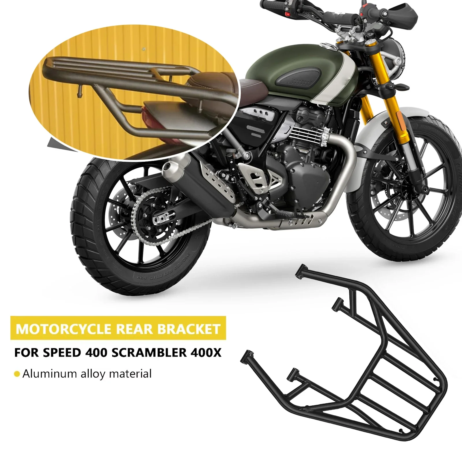 For Scrambler400 X Speed400 scrambler 400x speed 400 2024-2025 motorcycle rear rack rear storage rack rear luggage rack