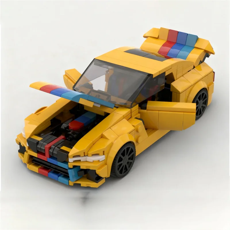 Modèle de voiture de course de vitesse MOC, briques de construction M4 F82, voiture de sport de premier niveau, technologie modulaire, cadeaux de vacances pour enfants, jouets à assembler