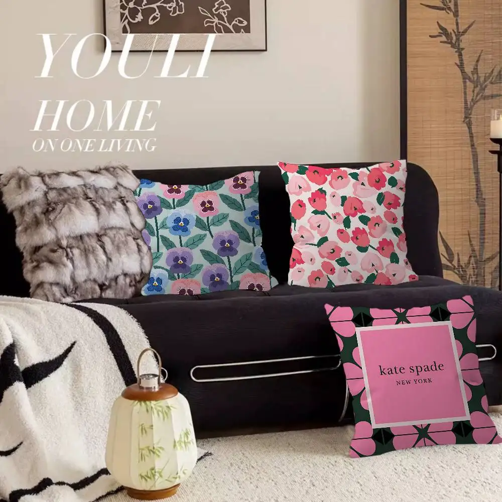 K-Kate Classic S-Spade Flower Cushion Cover Pillowcase Upholstery Sofa Throw Pillow Home Decor Pillowcas