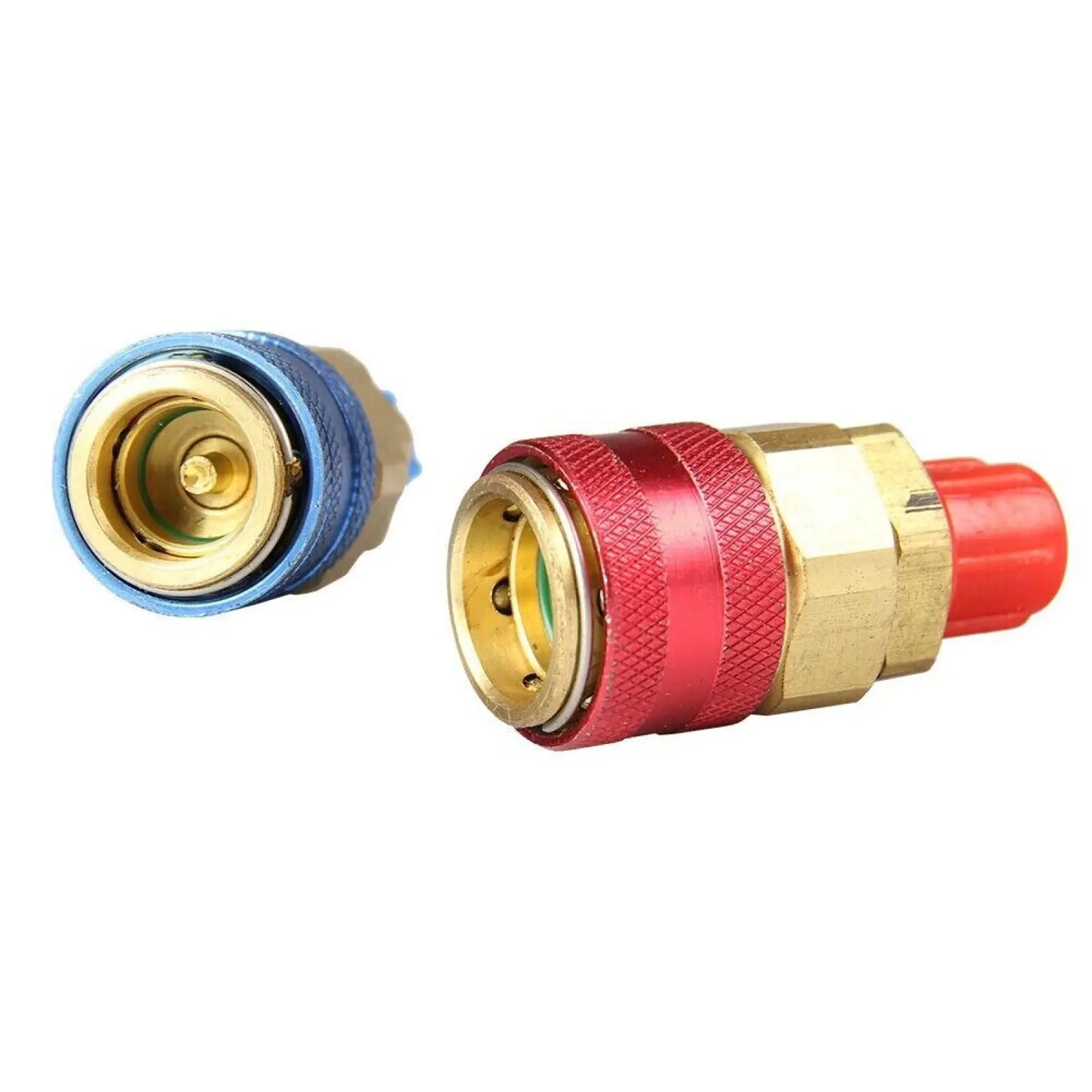 2Pc R134A High Low Auto Car Quick Coupler Connector Brass Adapters Car Air Conditioning Refrigerant Adjustable AC Manifold Gauge