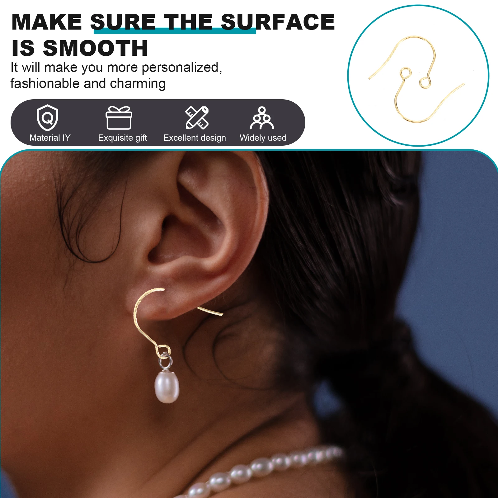 

200pcs Hooks Earbob Hook Handmade Earring Circles Diy Earring Making Hooks Jewelry Supplies Eardrop Wire Hook Jewelry Diy