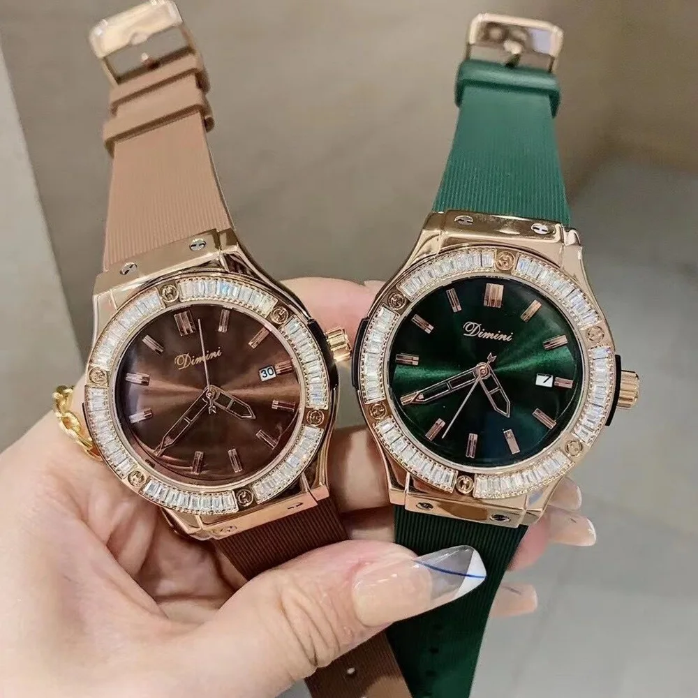 

Exquisite women's wristwatch, personalized silicone strap, sports chronograph, large dial, unique women's watch series.