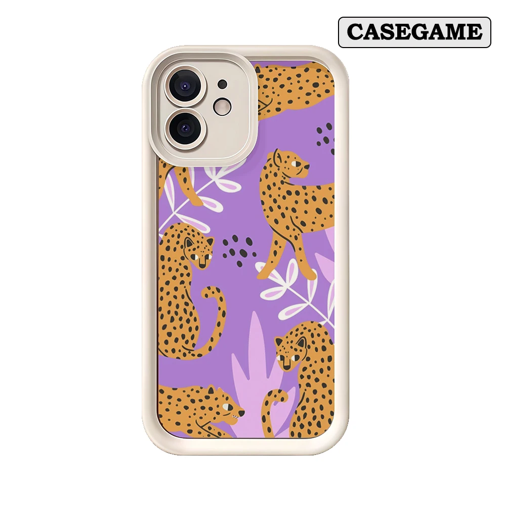 لعوب ليوبارد الثلاثي آيفون 17 يجب أن يكون لديهم جراب هاتف آيفون 17 16 15 14 13 12 برو ماكس غطاء سيليكون مقاوم للصدمات