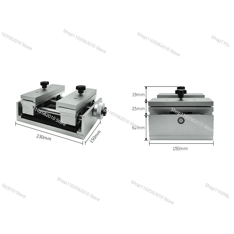 Desktop Aluminum Alloy Laser Engraver, Adjustable Clamp & Tray Workstation for CO2/Fiber Laser