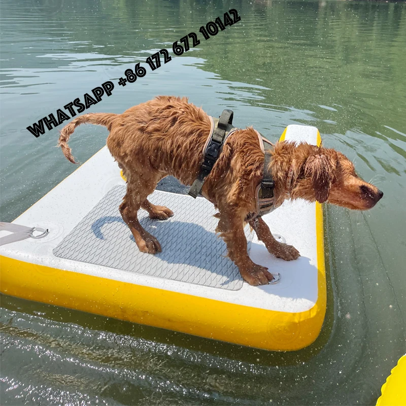 Best sellerInflatable Pup Plank Pet Ramp Plank Float Platform Dog Ramp Portable Dogs Water Play Toy