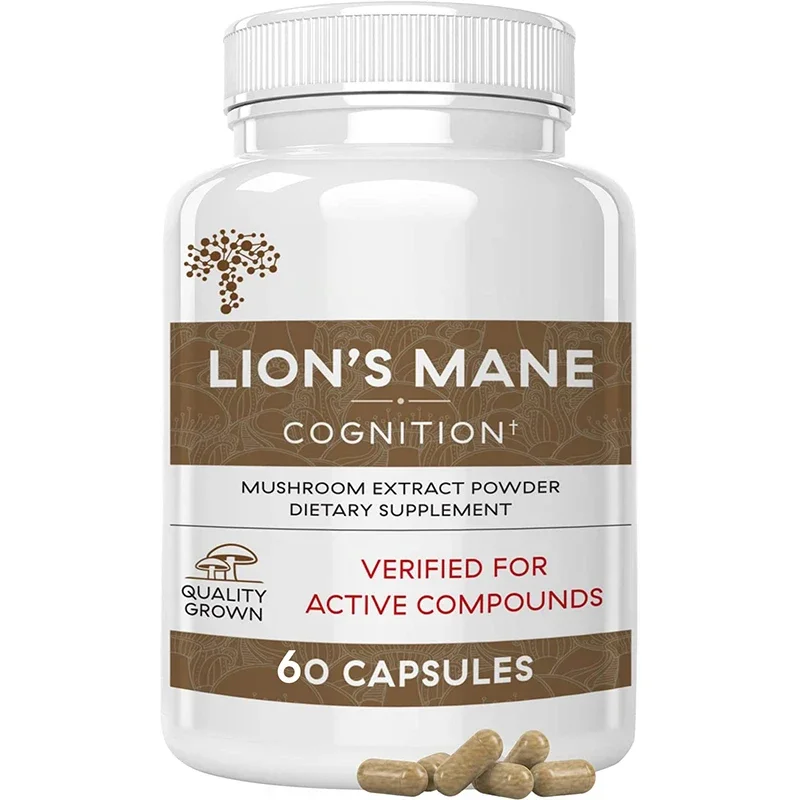 120 Pcs Lion Mane Mushroom Capsules Promotes Metabolism Organic Ganoderma Mushroom Extract Boosts Immune System