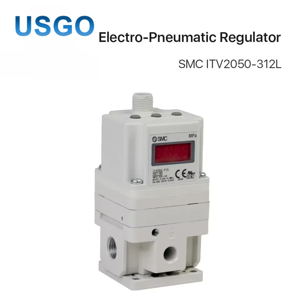 USGO Original ITV2030-312L Electro-Pneumatic Regulator Proportional Valve for Fiber Laser Metal Cutting Machine Gas Control