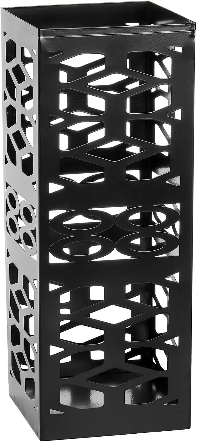 

Металлическая подставка для зонтов в прихожую, квадратный органайзер для зонтов, отдельно стоящий контейнер для хранения тростей для дома, офиса, H