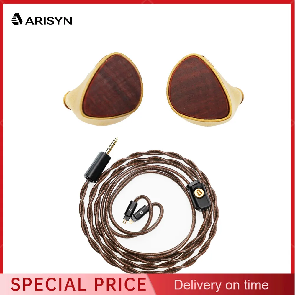 ARISYN HUO SHU CU Earphone 10mm LCP Composite Diaphragm Dynamic Driver With 4.4mm Balanced Plug For HiFi IMEs