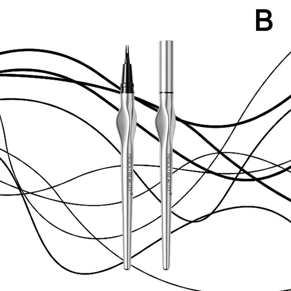 Lápiz de cejas salvajes de 2 puntos, larga duración, fácil de sujetar, tatuaje de cejas, resistente al agua, líquido fino, gusano de seda