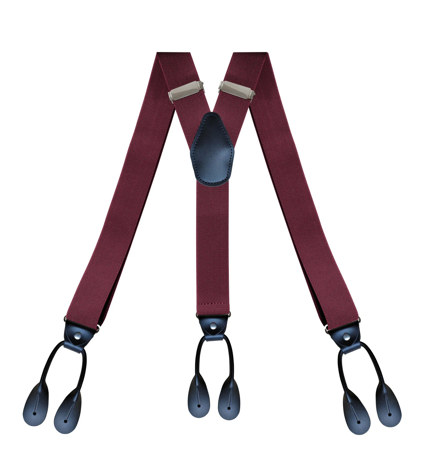 Knöpfe Hosenträger Herren Hosenträger Unisex Schwarz Leder Hosenträger Neu Y-Back Ligas Tirantes 3,5*120 cm 7 Farben Neu – Detail 10