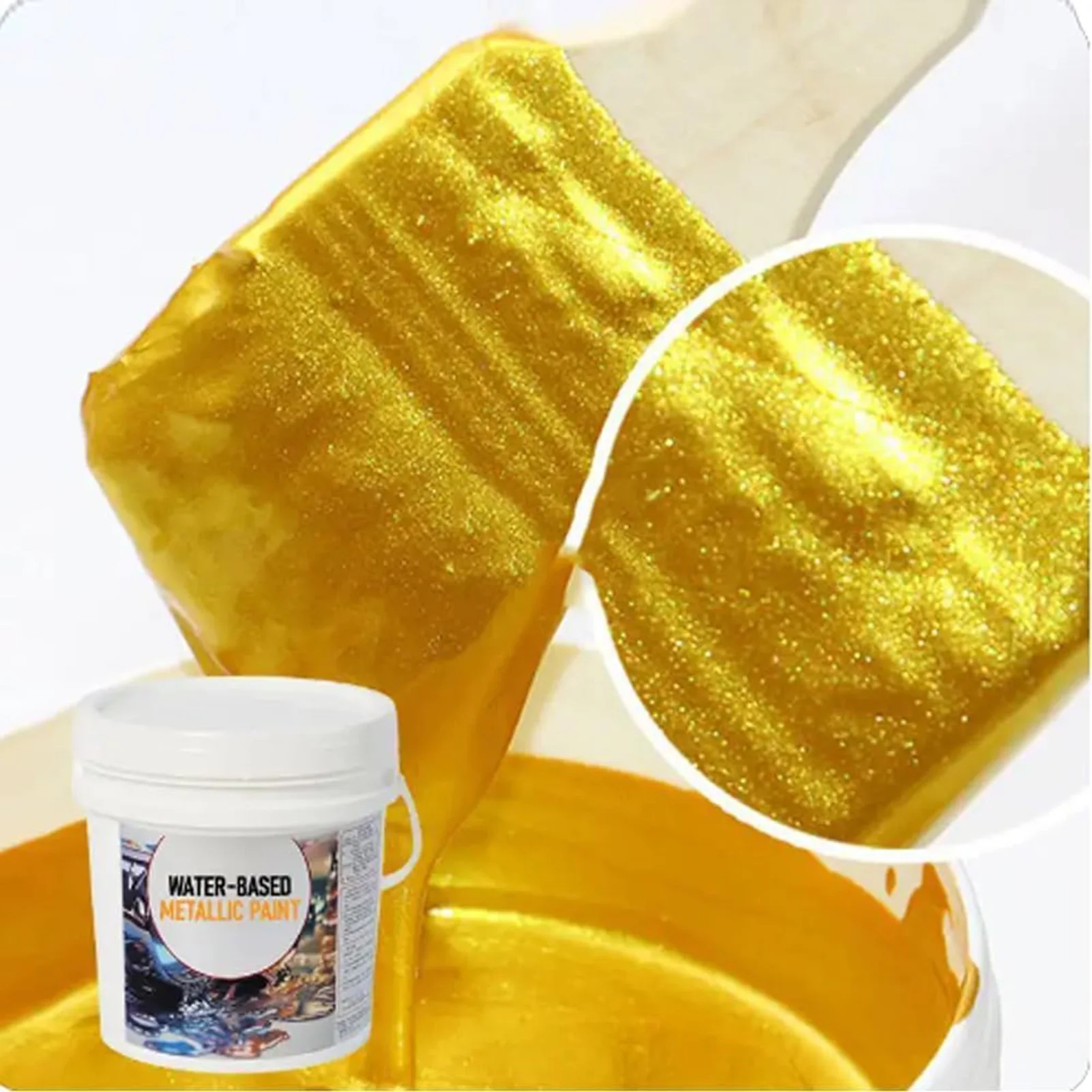 

Краска из золотой фольги на водной основе, удобная краска для рисования граффити «сделай сам», принадлежности для раскрашивания, подходит для полировки мебели, декоративная краска