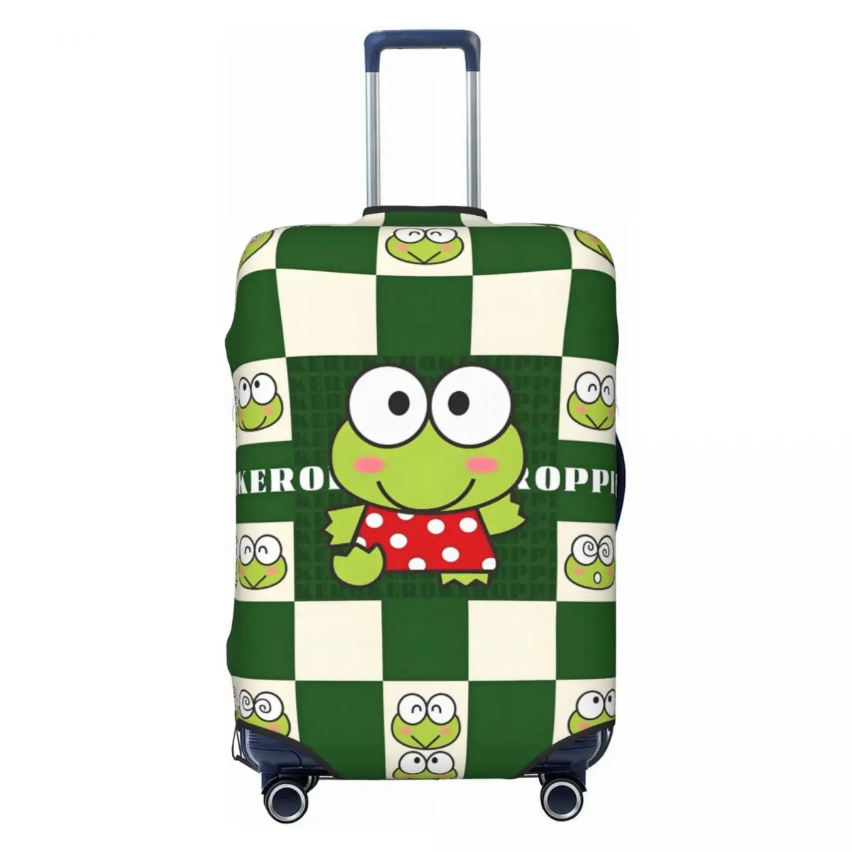 مخصص Keroppi الكرتون غطاء الأمتعة مرونة كبيرة العينين الضفدع حقيبة سفر أغطية حماية يناسب 18-32 بوصة