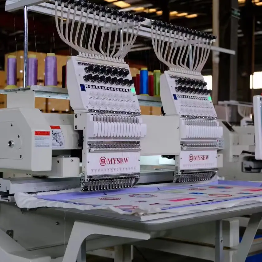 MYSEW MJS1502 Commercial Making Fully Automatic 15   Double Head Computerized Digital Industrial Embroidery Machine