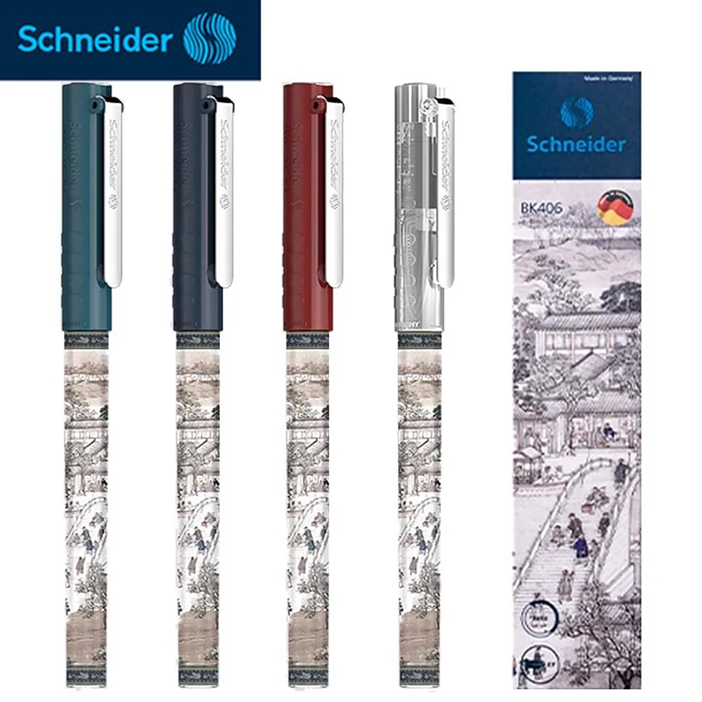 

1 шт. Новая лимитированная серия перьевых ручек Schneider BK406 EF (0,35 мм) для письма, офисных принадлежностей, школьных канцелярских товаров