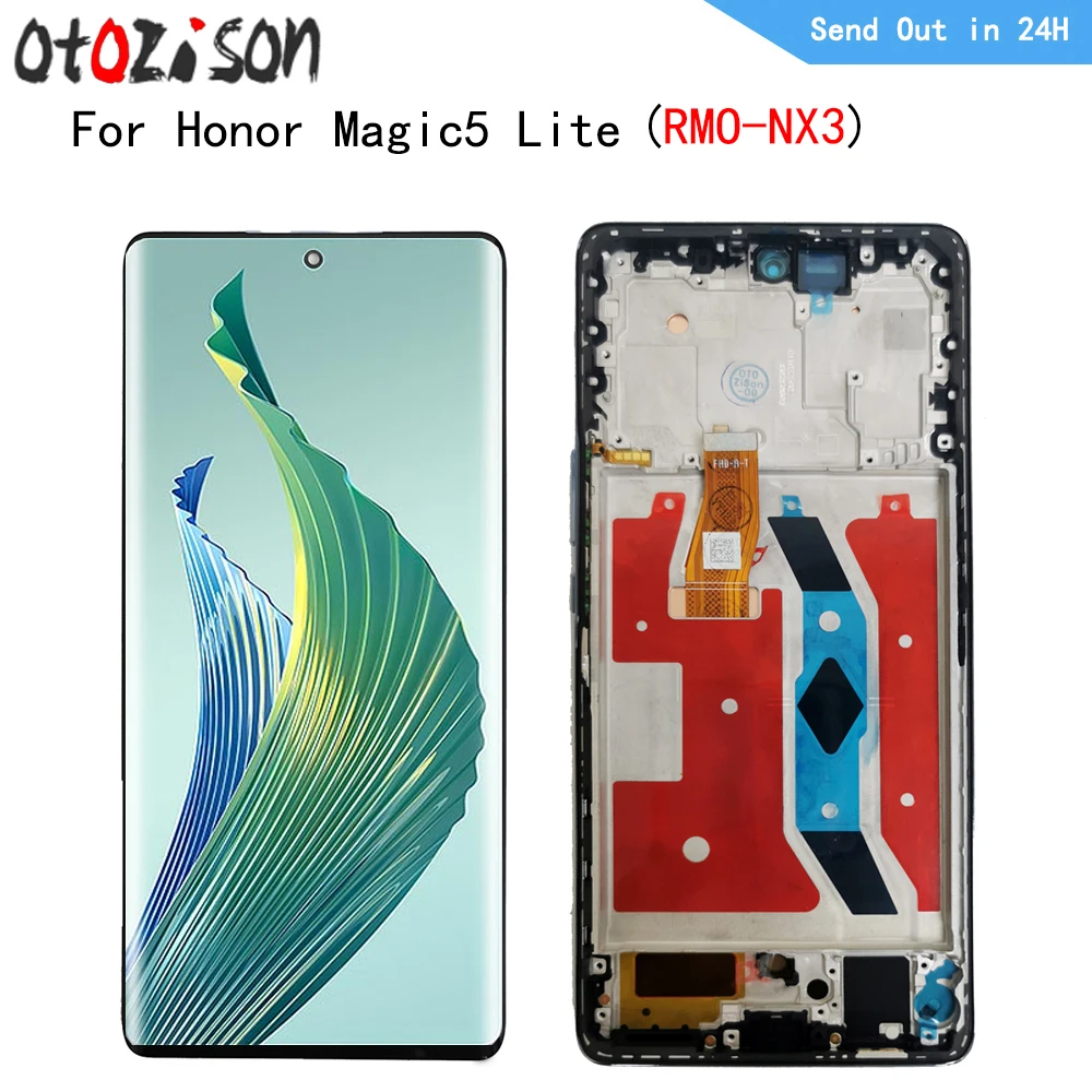 

6.67" AMOLED Display For Huawei Honor Magic5 Lite RMO-NX3 LCD With Frame LCD Screen Touch Digitizer Assembly Replacement