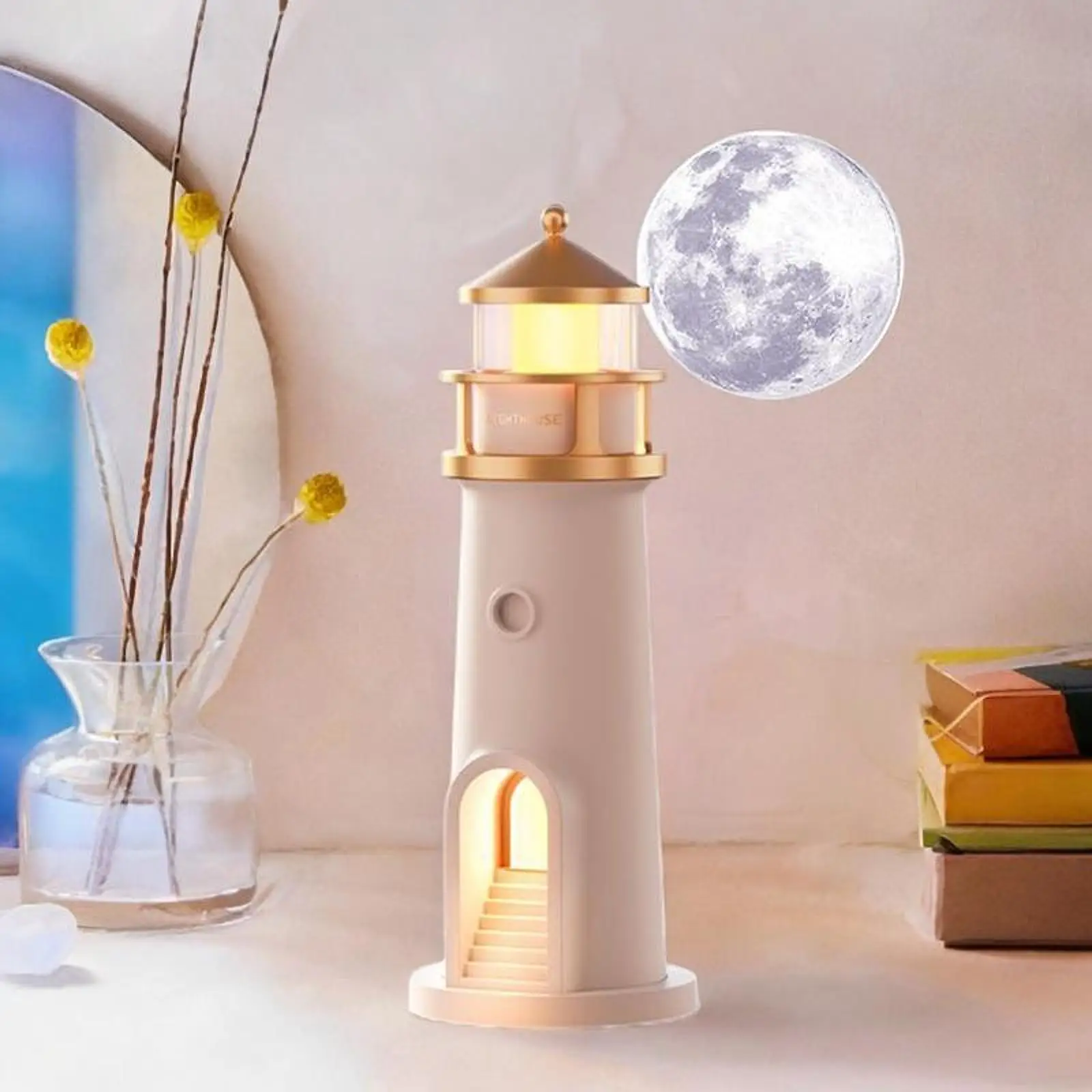 Candeeiro de mesa de cabeceira com luz noturna ambiente Brilho ajustável com alto-falante sem fio