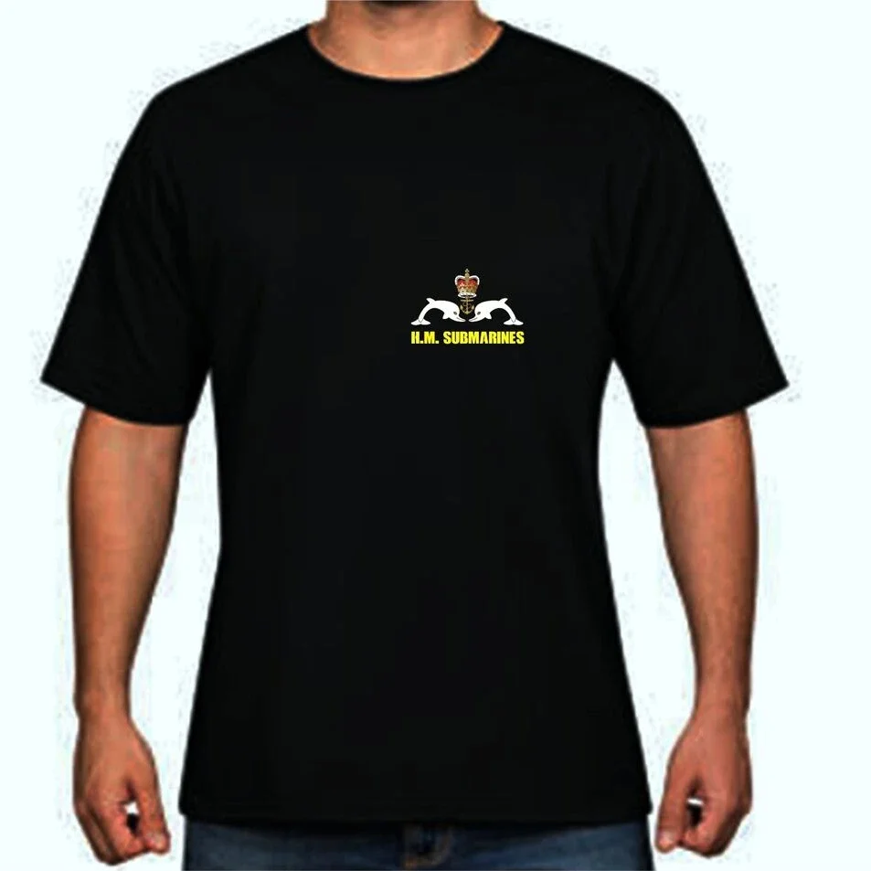 Royal Naval HM Submarines T-Shirt Short Sleeve Casual 100% Cotton O-Neck Summer Mens T-shirt Size S-3XL
