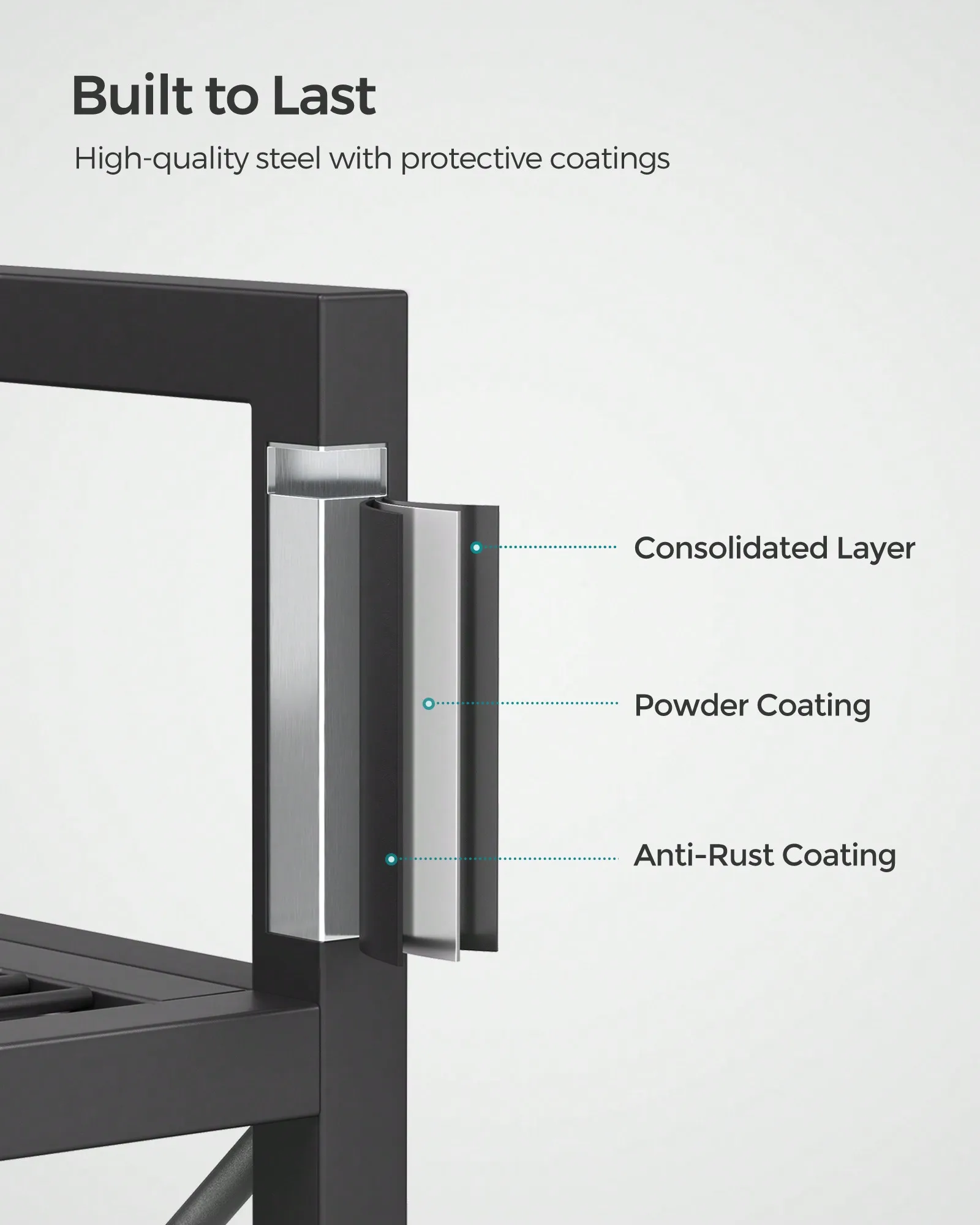 أرفف تخزين معدنية مكونة من 5 طبقات، وتنظيم المطبخ ورف التخزين، ومنظم الرف، وشبكة كثيفة