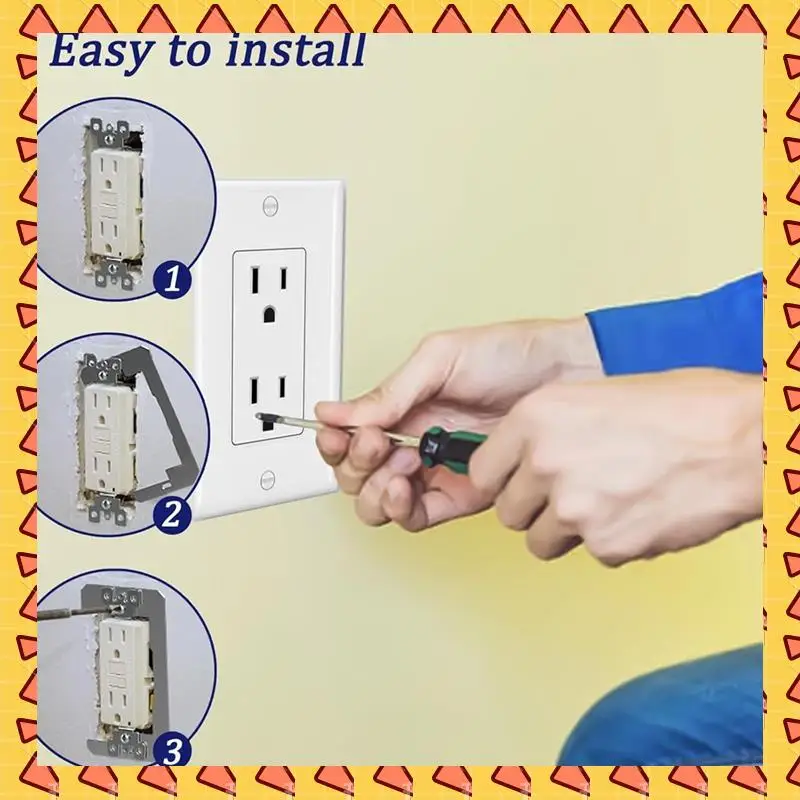 

A008 Wall Plate Spacers,5Pcs Receptacle Spacers Shims Leveler,Metal Flush Fit Device Leveling Plates For Repairing And Fixing