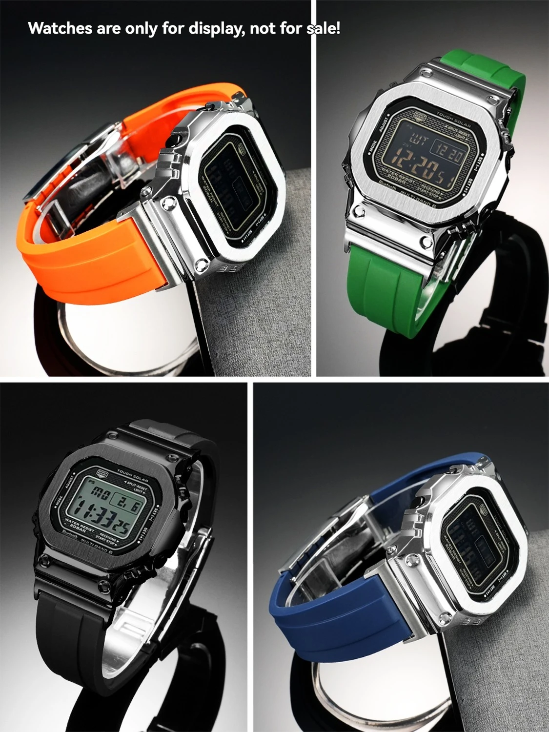 gmw-b5000 rubber Strap For Casio G-SHOCK GMW-B5000 GM-B2100 Series Modified Soft Waterproof Men's Rubber Sports Watch Band 22mm