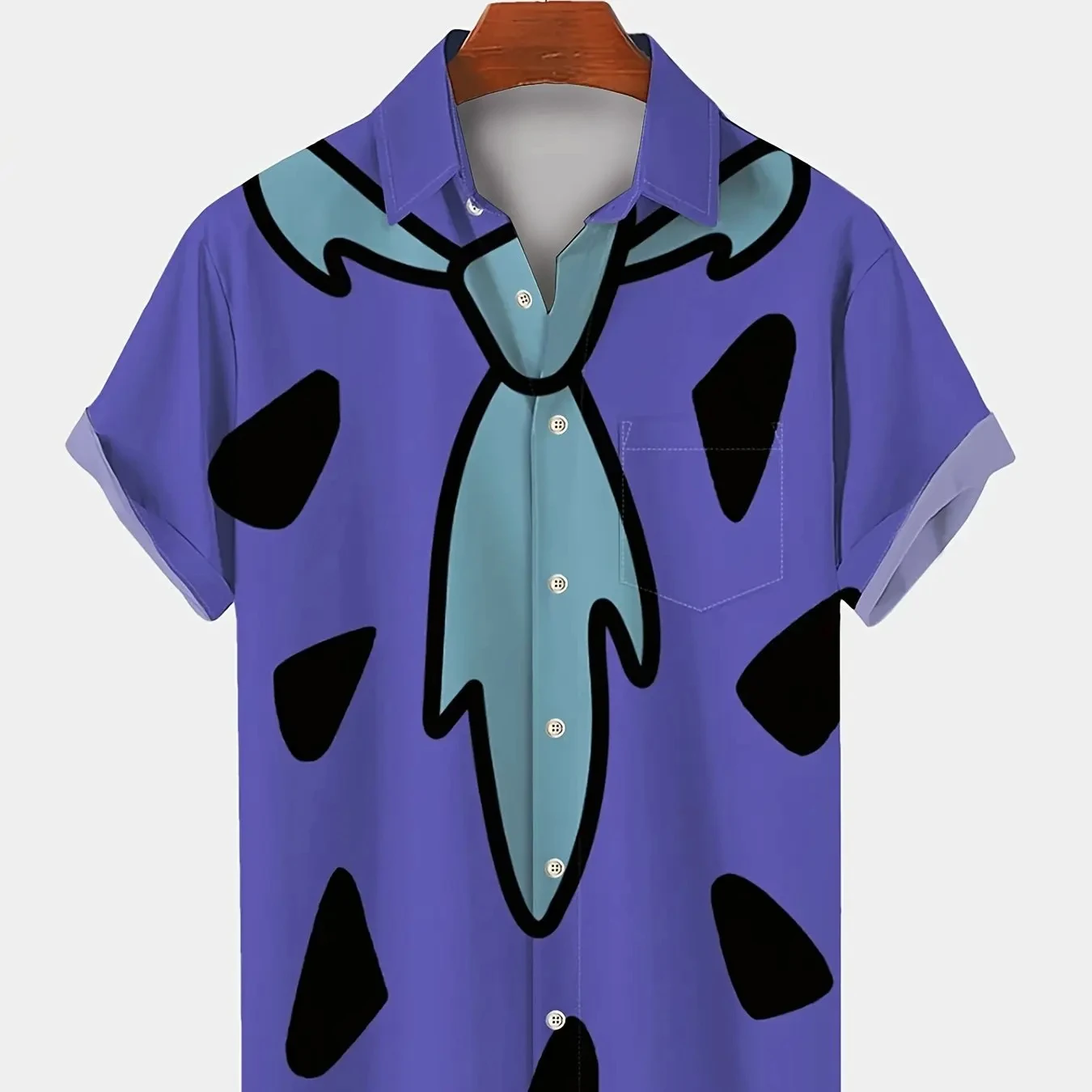 Tie Geometric Graphic Men's Shirt Fashion Hawaiian Shirts Clothing Button Summer Streetwear Men Clothes
