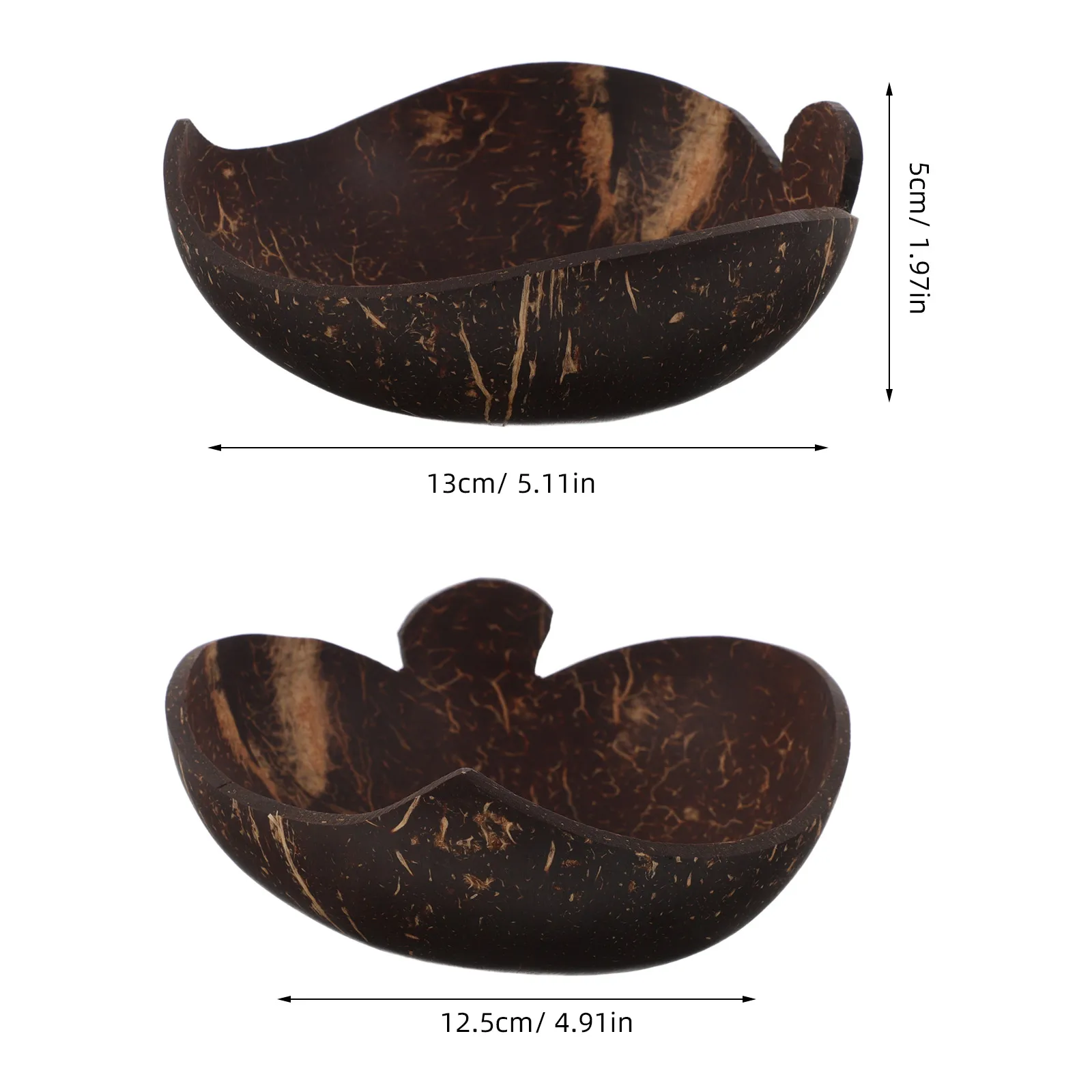 وعاء قشرة جوز الهند صينية تقديم الفاكهة الطبيعية للحلوى والوجبات الخفيفة تخزين المجوهرات مكتب منزلي ديكور المطبخ بار