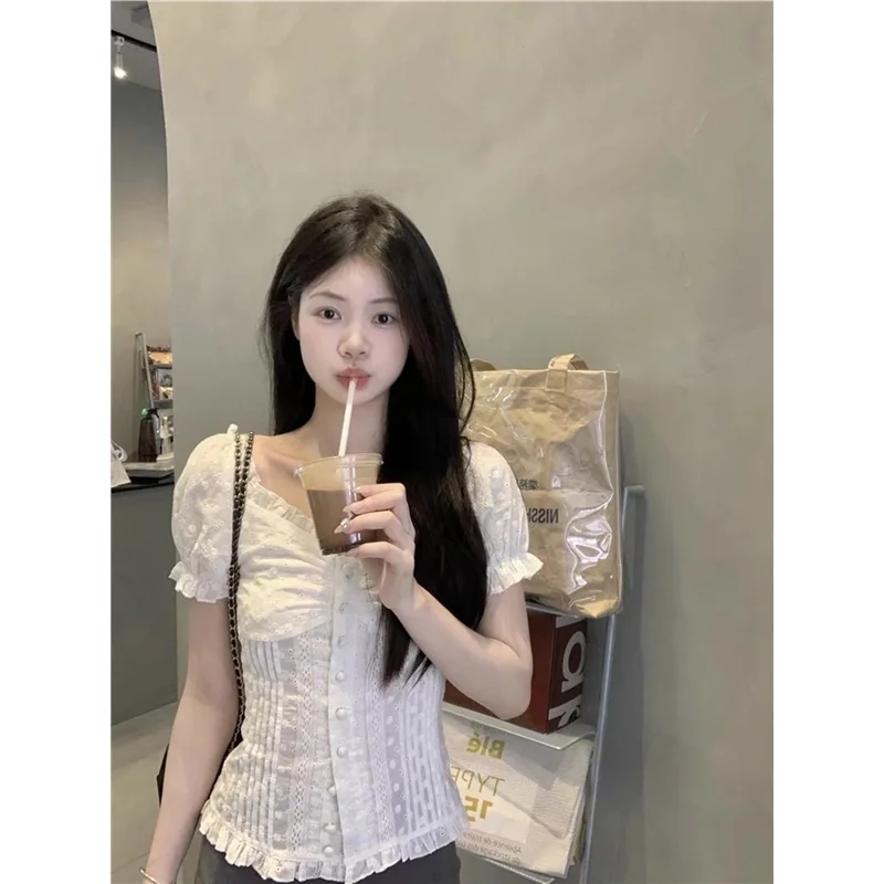 

Летнее хлопковое платье-сарафан женское приталенное с кружевом, нежное и элегантное