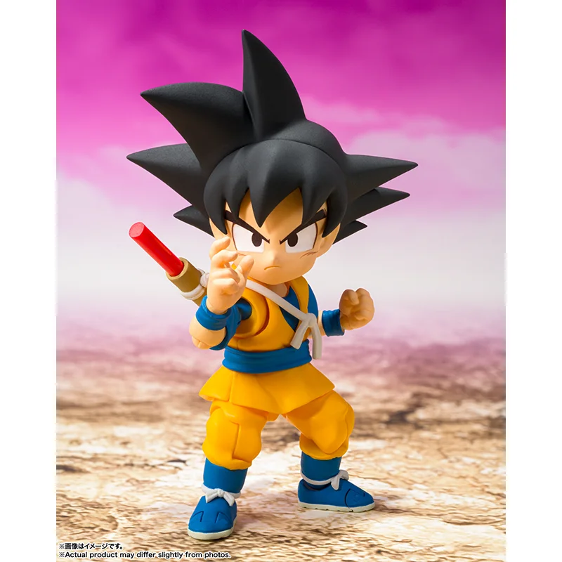 100% oryginalny BANDAI S.H.Figuarts Son Goku MINI DAIMA SHF Dragon Ball Z w magazynie Anime kolekcja figurek zabawki modele