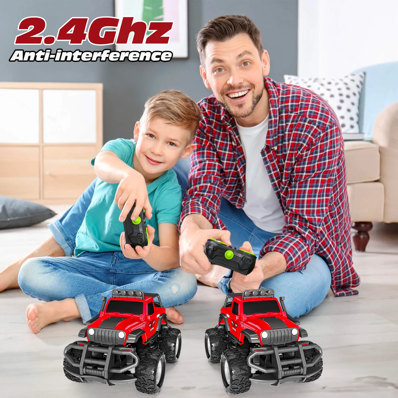 Mini Remote Control Car for Kids, 4WD 2.4GHz RC Cars, Double Sided Flips 360° Rotating RC Stunt Car, Toys Accessories