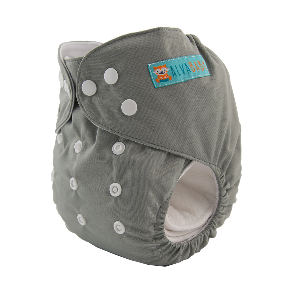 ALVABABY 1pc Solid Color Baby Cloth Diaper Washable Plain Cloth Nappy Reusable with One Pocket Diaper Shell