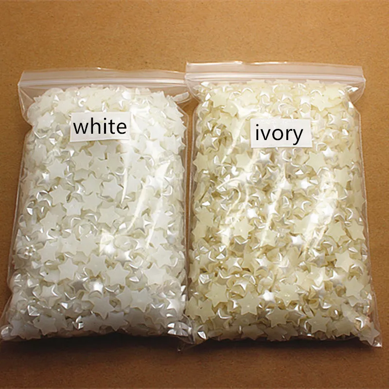 200pcs/lot 10mm Mix Colors flatback ABS resin Star Shape imitation pearl for scrapbooking,SP009