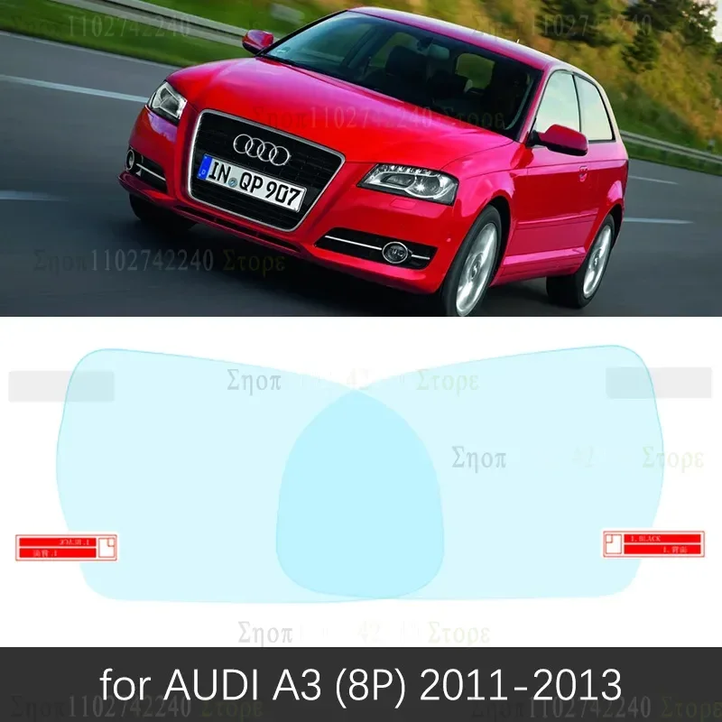 

Полное покрытие, противотуманная пленка для Audi A3 8P 2003 ~ 2012, непромокаемая пленка для зеркала заднего вида, прозрачная мягкая противотуманная пленка, наклейки, аксессуары