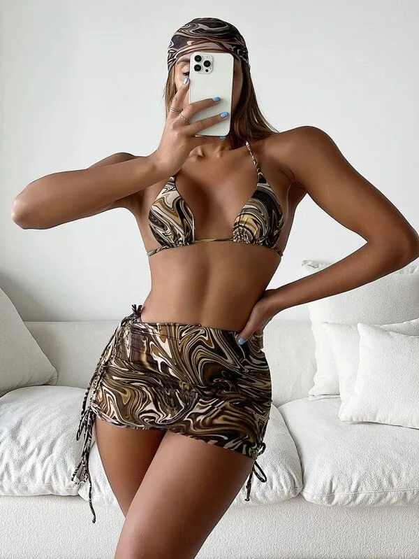 2024 Sexy Bikini Damesbadkleding Push-Up Damesbadpakken 4-delige Badpakken Braziliaanse Meisjes Bikini Set Strand Zwembad Bader